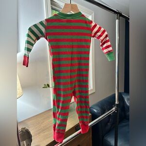 Hanna Andersson Christmas Striped One Piece PJs